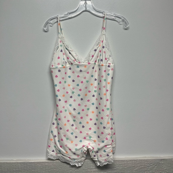 SKIMS Fits Everybody Lace Triangle Onesie Candy Heart XL